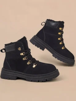 Trapery|Botki Sznurowane^Royalfashion Czarne trapery damskie Develier czarny