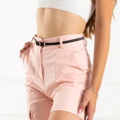 Paski^Royalfashion Czarny damski elastyczny pasek z kokardką