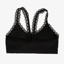 Bielizna^Royalfashion elastyczny biustonosz dziewczęcy czarny