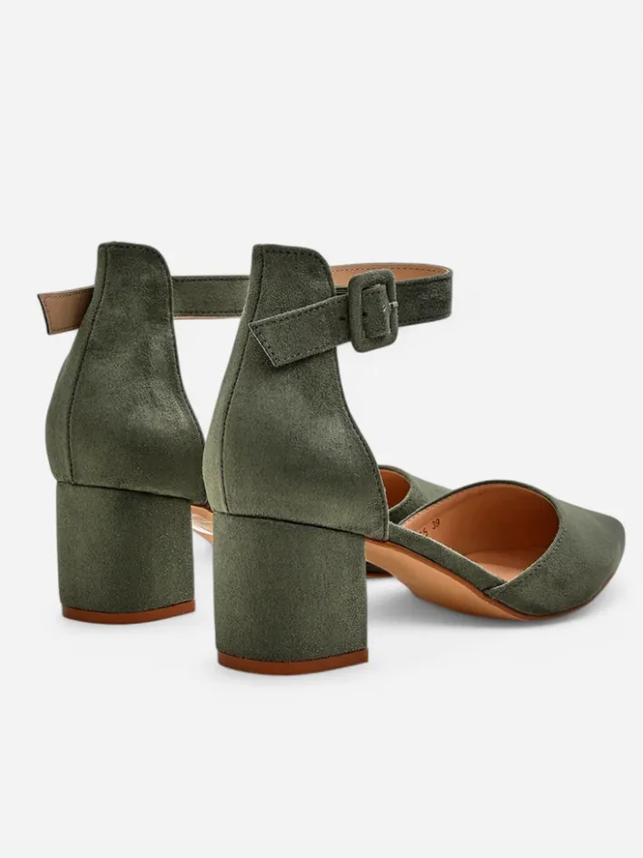 Buty Na Wielkie Wyjście|Klasyczne^Royalfashion Czółenka damskie na niskim słupku Celle zielony