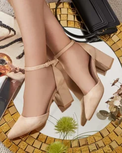 Buty Na Wielkie Wyjście|Sandały Na Słupku^Royalfashion Czółenka damskie na słupku Lilolla brązowy