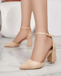 Buty Na Wielkie Wyjście|Sandały Na Słupku^Royalfashion Czółenka damskie na słupku Lilolla brązowy