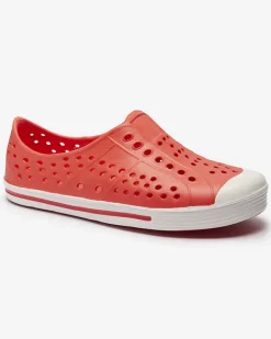 Chłopięce|Dziewczęce^Royalfashion Czerwone ażurowe dziecięce gumowe trampki Jiteri czerwony
