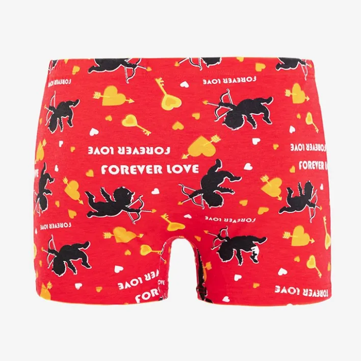 Majtki^Royalfashion Czerwone męskie bokserki z printem czerwony