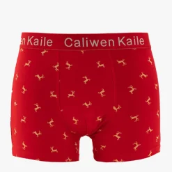 Majtki^Royalfashion Czerwone świąteczne bokserki męskie