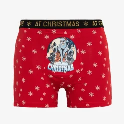 Majtki^Royalfashion Czerwone świąteczne męskie bokserki