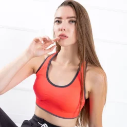 Sportowe^Royalfashion damski sportowy biustonosz czerwony