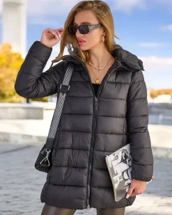 Kurtki / Marynarki / Płaszcze^Royalfashion damska kurtka zimowa pikowana czarny