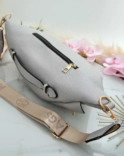 Nerki I Saszetki|Małe Torebki^Royalfashion Damska mała torebka typu nerka gołębi szary