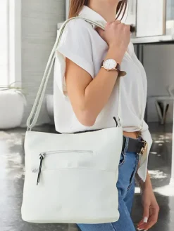 Małe Torebki^Royalfashion Damska mała torebka z eko skóry biały