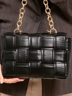 Małe Torebki^Royalfashion Damska pleciona torebka w małym rozmiarze