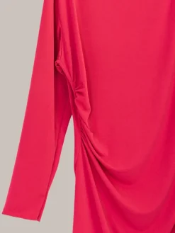 Sukienki Krótkie^Royalfashion Damska sukienka tkaninowa Fuksjowy