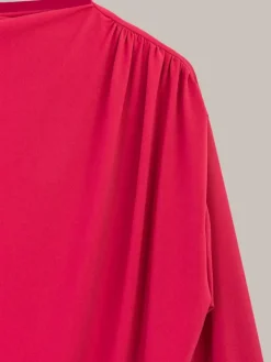 Sukienki Krótkie^Royalfashion Damska sukienka tkaninowa Fuksjowy