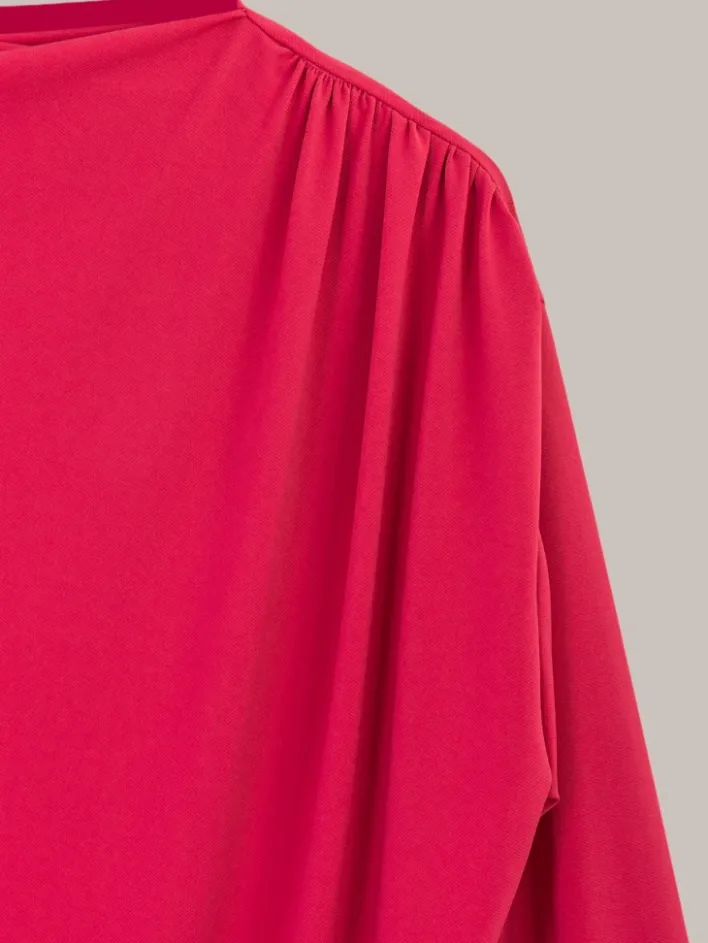 Sukienki Krótkie^Royalfashion Damska sukienka tkaninowa Fuksjowy