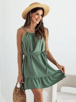 Sukienki Letnie|Sukienki Krótkie^Royalfashion Damska sukienka mini zielony