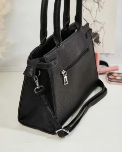 Małe Torebki^Royalfashion Damska torebka mała z eko skóry czarny