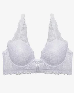 Bralet|Codzienne^Royalfashion Damski biustonosz koronkowy biały