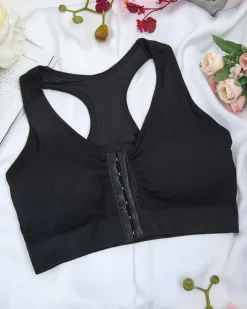 Sportowe^Royalfashion Damski biustonosz sportowy czarny