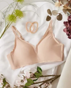 Codzienne^Royalfashion Damski biustonosz bezszwowy beżowy