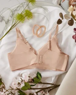 Codzienne^Royalfashion Damski biustonosz bezszwowy beżowy