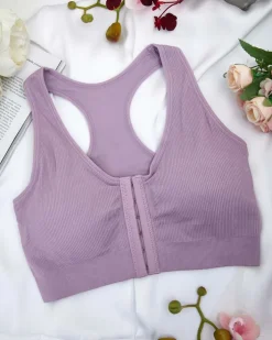 Sportowe^Royalfashion Damski biustonosz sportowy fioletowy