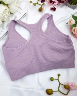 Sportowe^Royalfashion Damski biustonosz sportowy fioletowy