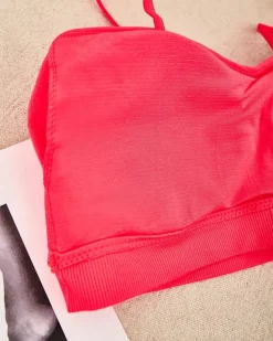 Sportowe^Royalfashion Damski biustonosz sportowy różowy