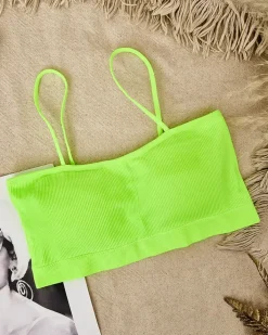 Sportowe^Royalfashion Damski biustonosz sportowy żółty