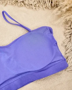 Sportowe^Royalfashion Damski biustonosz sportowy Ecru