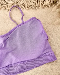 Sportowe^Royalfashion Damski biustonosz sportowy fioletowy