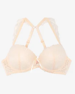 Codzienne^Royalfashion Damski biustonosz z koronką w kolorze m beżowy