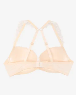 Codzienne^Royalfashion Damski biustonosz z koronką w kolorze m beżowy