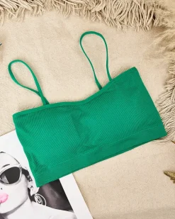 Sportowe^Royalfashion Damski biustonosz sportowy zielony