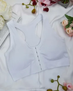 Sportowe^Royalfashion Damski biustonosz sportowy biały