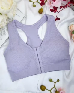 Sportowe^Royalfashion Damski biustonosz sportowy fioletowy