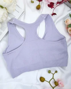 Sportowe^Royalfashion Damski biustonosz sportowy fioletowy