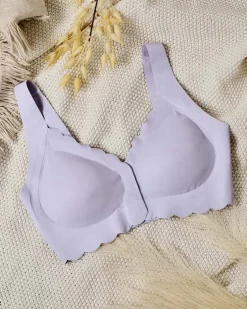 Sportowe^Royalfashion Damski biustonosz sportowy gołębi szary