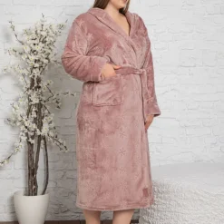 Szlafroki^Royalfashion Damski różowy szlafrok