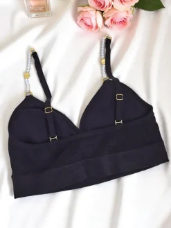 Sportowe^Royalfashion Damski sportowy biustonosz usztywniany Active Support czarny