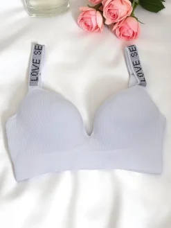 Sportowe^Royalfashion Damski sportowy biustonosz usztywniany Active Chic biały