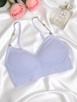 Sportowe^Royalfashion Damski sportowy biustonosz usztywniany Active Support biały