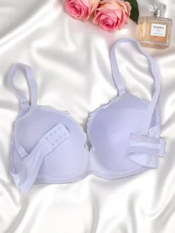 Codzienne^Royalfashion Damski usztywniany biustonosz z koronką Elegance Lace biały