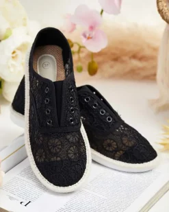 Trampki^Royalfashion Damskie ażurowe tenisówki Nurram czarny