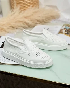 Trampki^Royalfashion Damskie ażurowe tenisówki Flequise