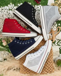 Trampki^Royalfashion Damskie ażurowe trampki Nizzef biały