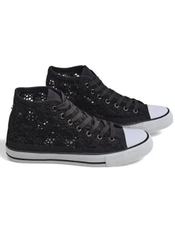 Trampki^Royalfashion Damskie ażurowe trampki Limme czarny