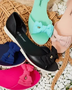 Baleriny Klasyczne^Royalfashion Damskie baleriny z kokardką Xollca mięta