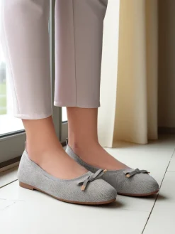 Buty Na Wielkie Wyjście|Baleriny Klasyczne^Royalfashion Damskie baleriny Bieso gołębi szary