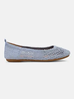 Baleriny Klasyczne^Royalfashion Damskie baleriny ażurowe Annete Jasnoniebieski