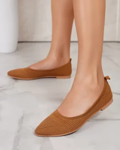 Baleriny Klasyczne^Royalfashion Damskie baleriny Xamini Camel